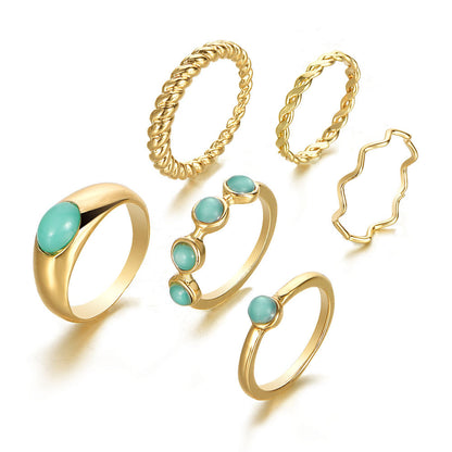 Anello Zaffiro Blu Retrò