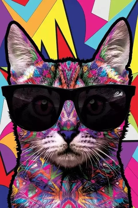 Poster graffiti animali