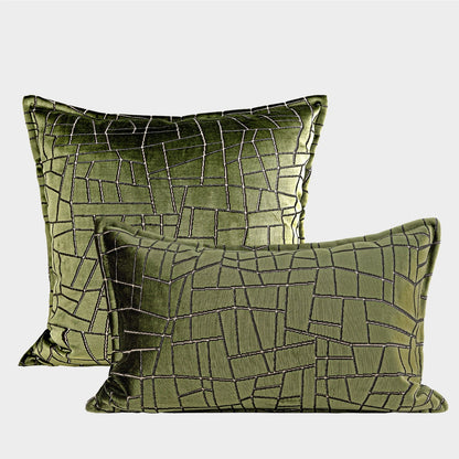 Cuscino in velluto verde oliva