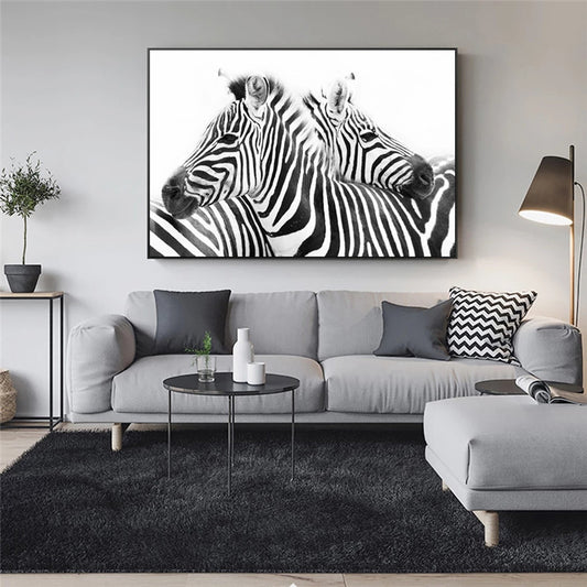 Quadro su tela Due zebre