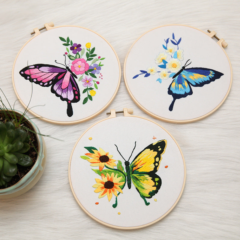 Quadro Ricamato Farfalla