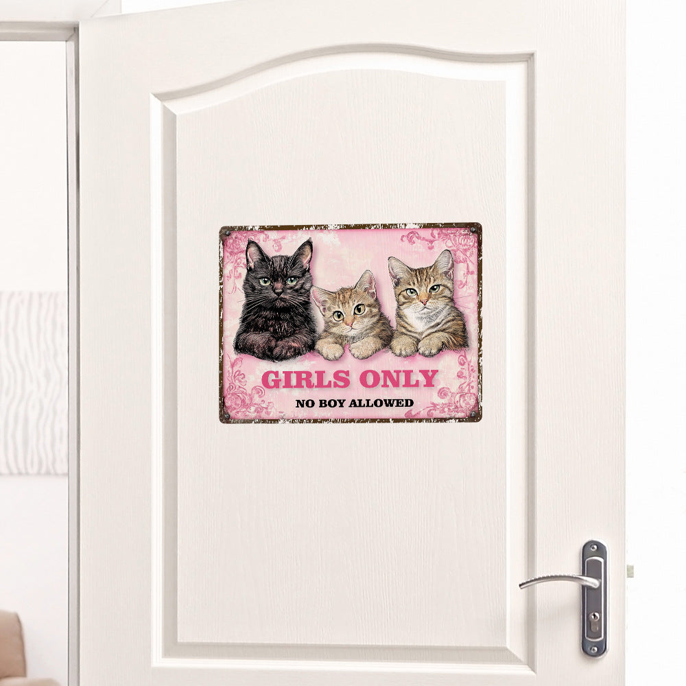 Adesivo murale Gatto con scritta