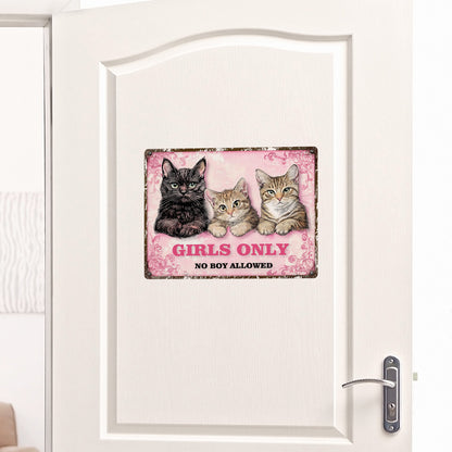 Adesivo murale Gatto con scritta