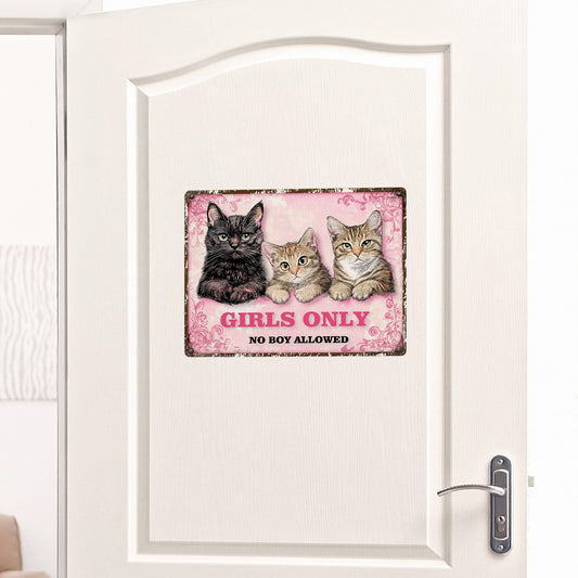 Adesivo murale Gatto con scritta