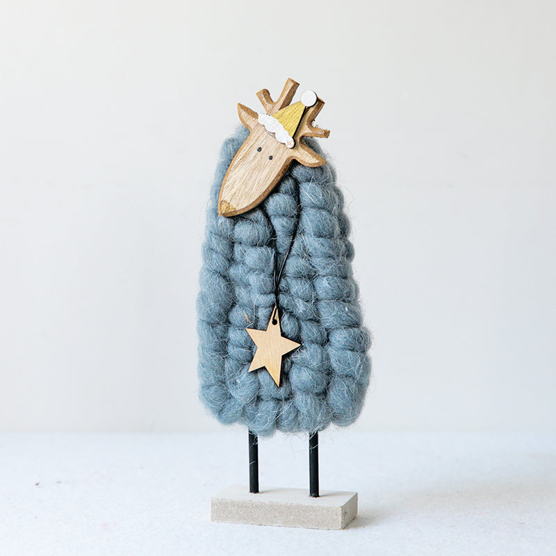 Decorazione alce feltro natale