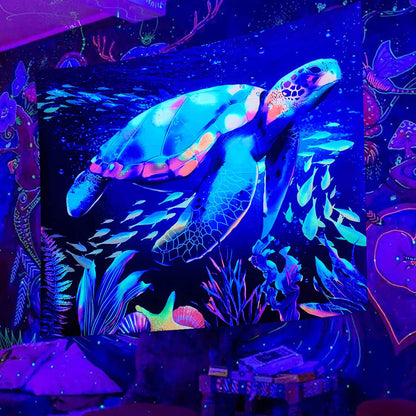 Arazzo Tartaruga Fluorescente