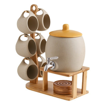 Set caraffa e tazze ceramica