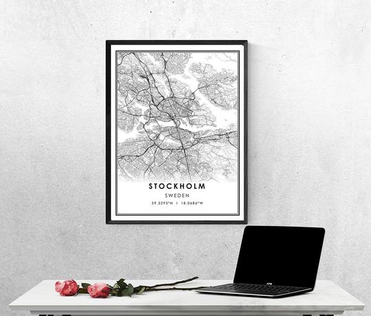 Quadro astratto mappa città