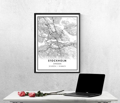 Quadro astratto mappa città
