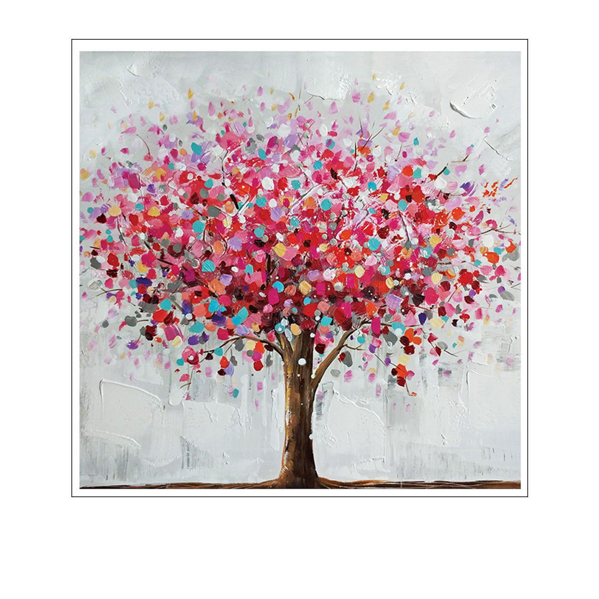 Dipinto albero rosso moderno