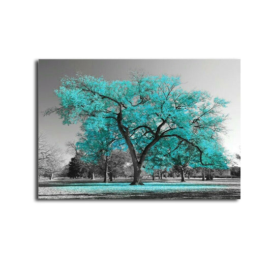 Quadro su tela Albero ciano