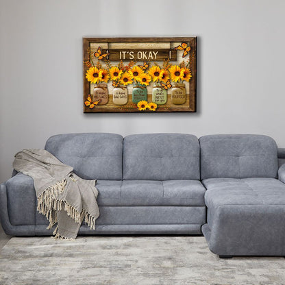 Quadro Farfalle e Girasoli