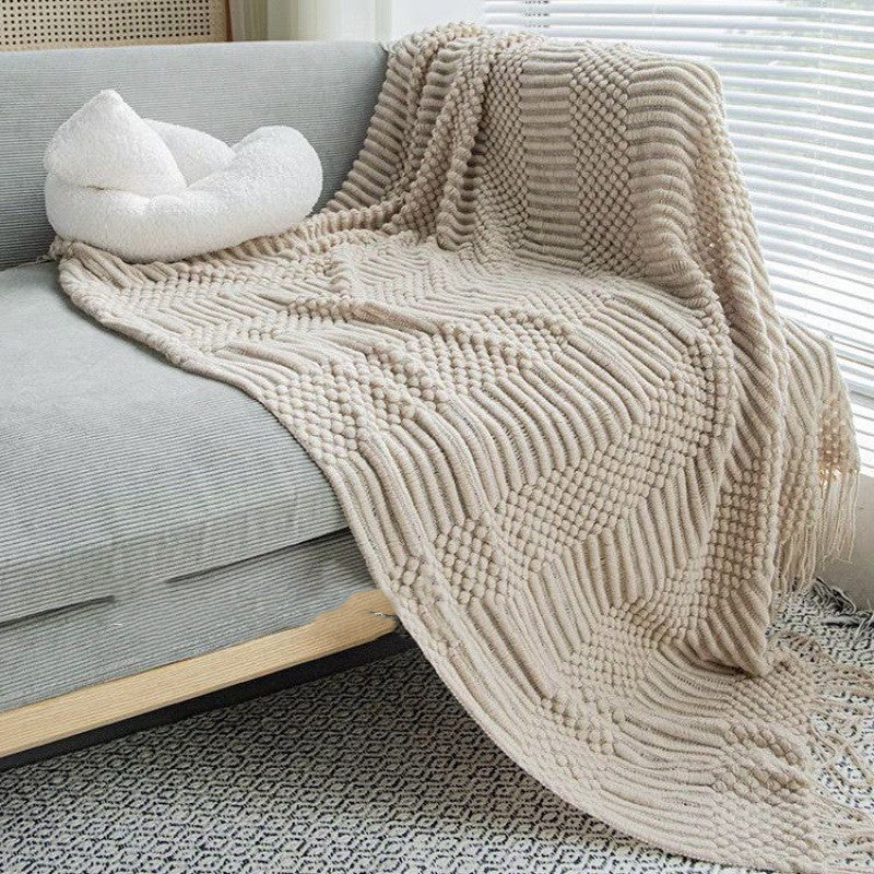 Coperta divano gialla rilievo