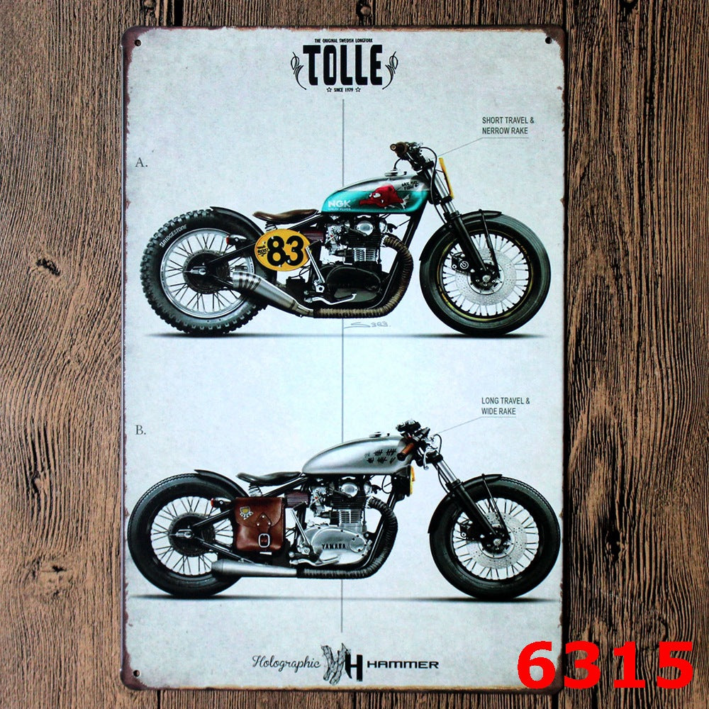Targa in metallo Motociclette vintage