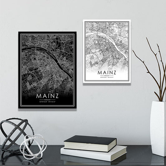Quadro su tela Mappa geografica