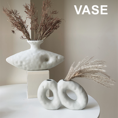 Vaso Ceramica Bianco