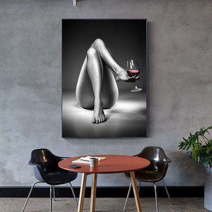 Quadro donna vino