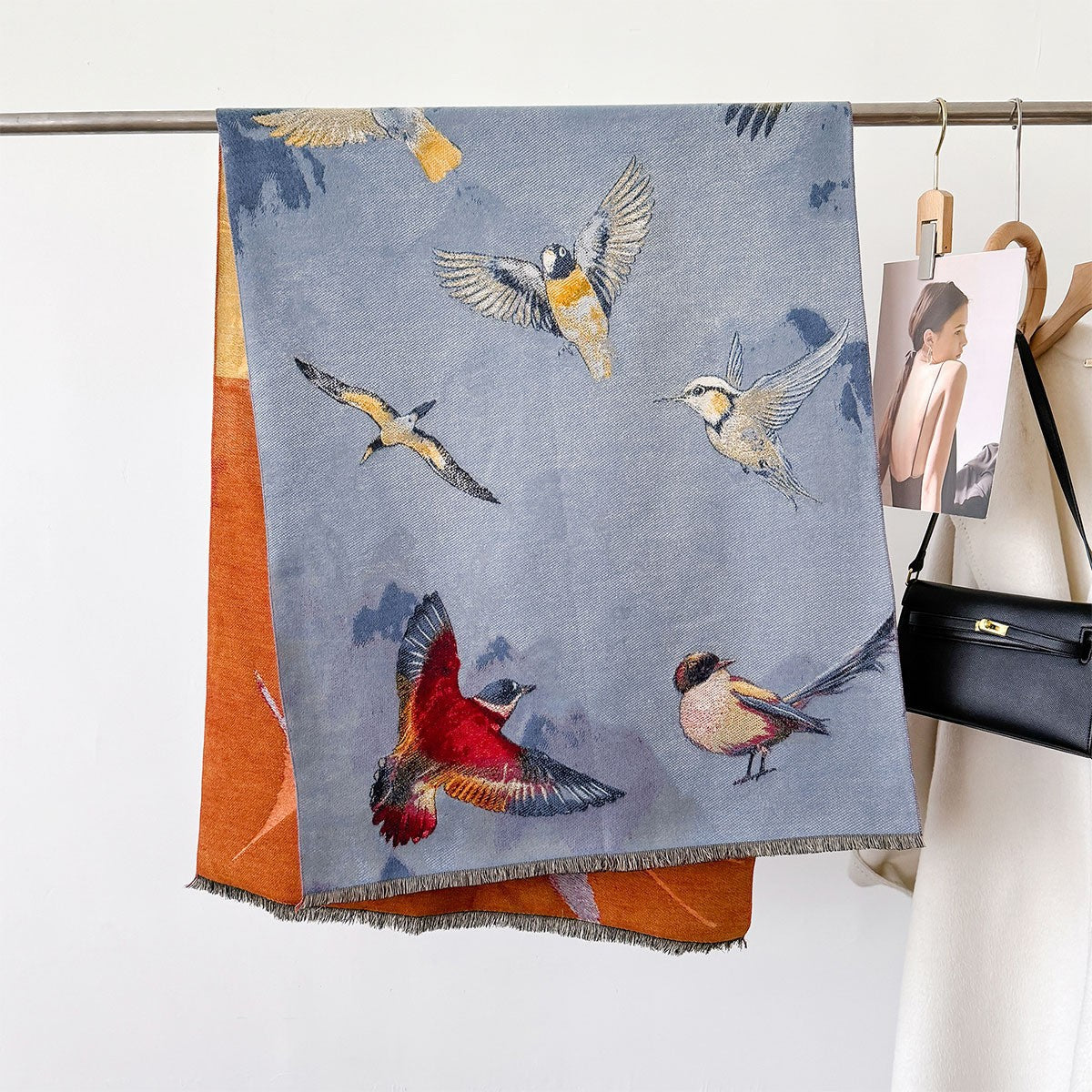 Sciarpa jacquard invernale dipinti