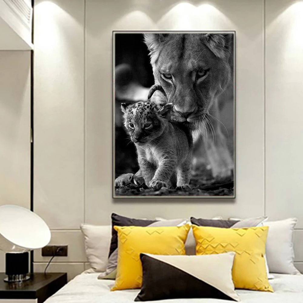 Quadro Leonessa Bianco e Nero