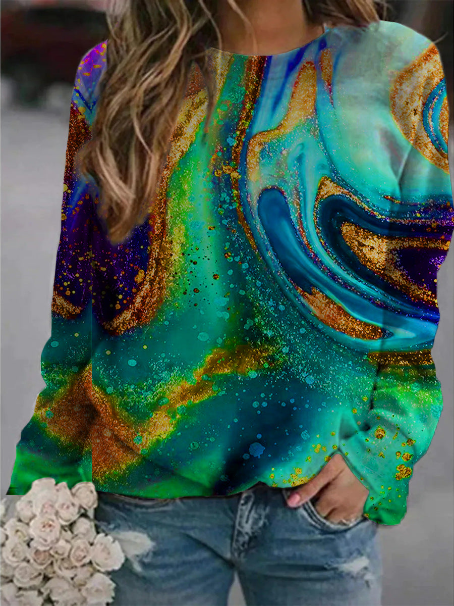 Pullover donna astratto dipinto