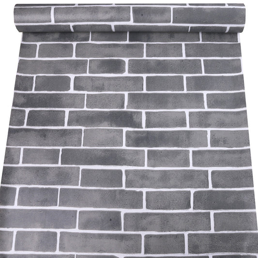 Adesivo murale Mattoni grigio scuro effetto 3D