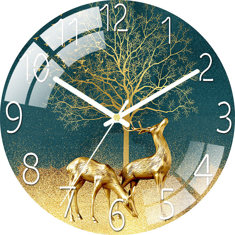 Orologio da parete Cervo albero floreale