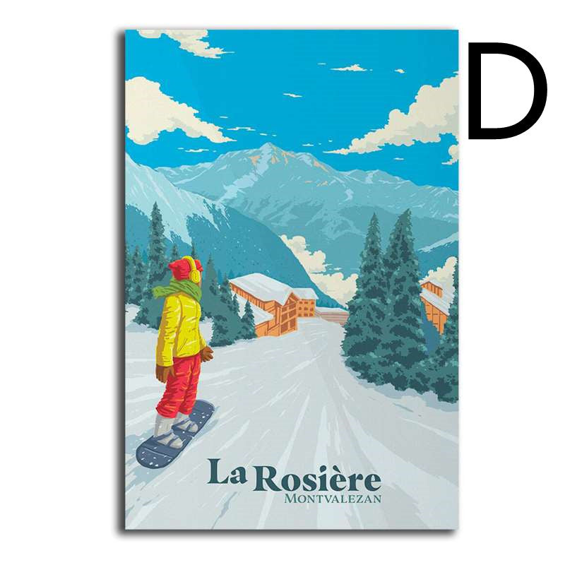 Poster montagna sci