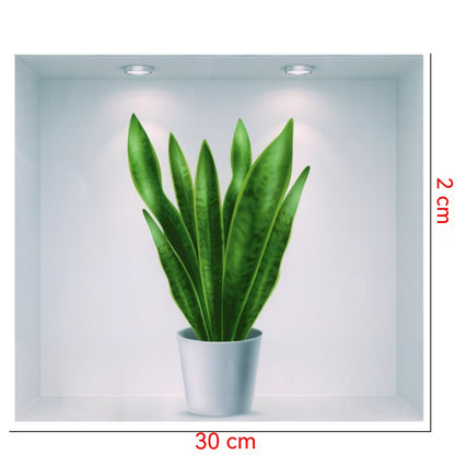 Adesivo fiori e vaso 3D