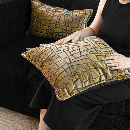 Cuscino geometrico oro
