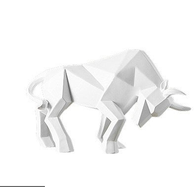 Toro rosso resina geometrico
