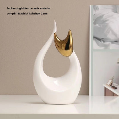 Gatto della fortuna ceramica