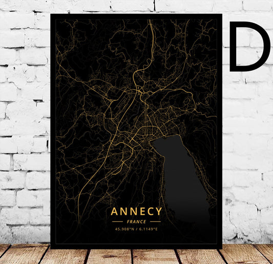 Poster Mappa di Angers