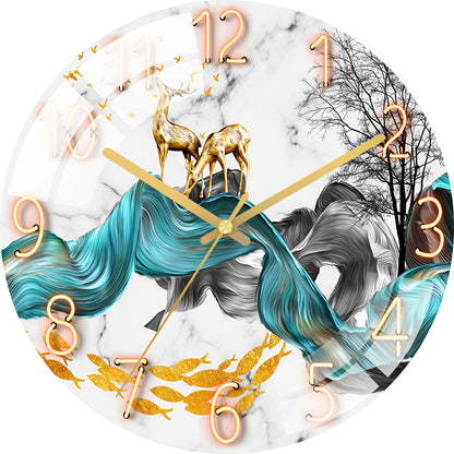 Orologio da parete Cervo albero floreale