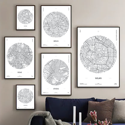 Poster mappe città
