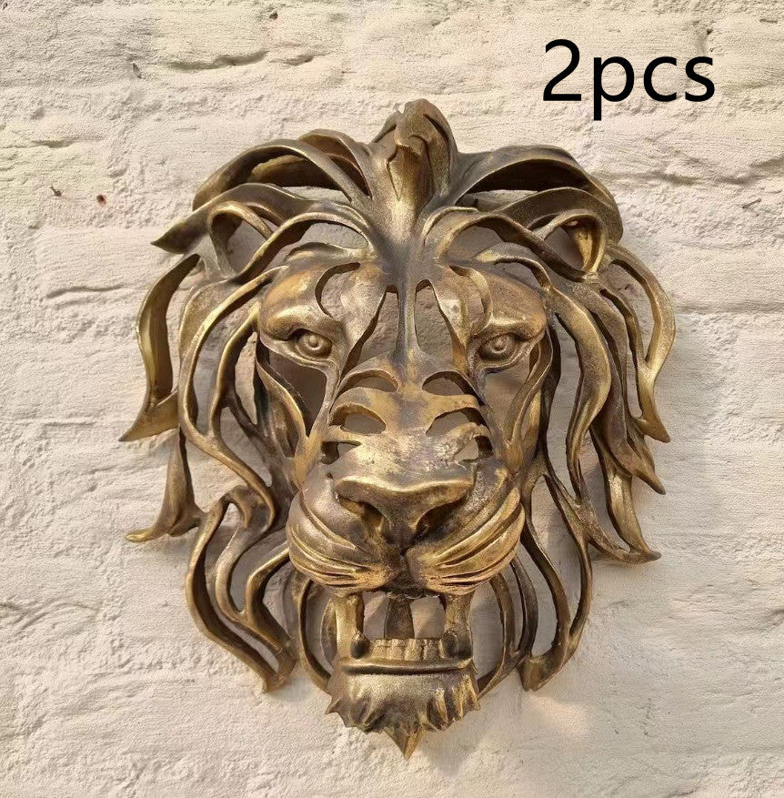 Scultura testa leone