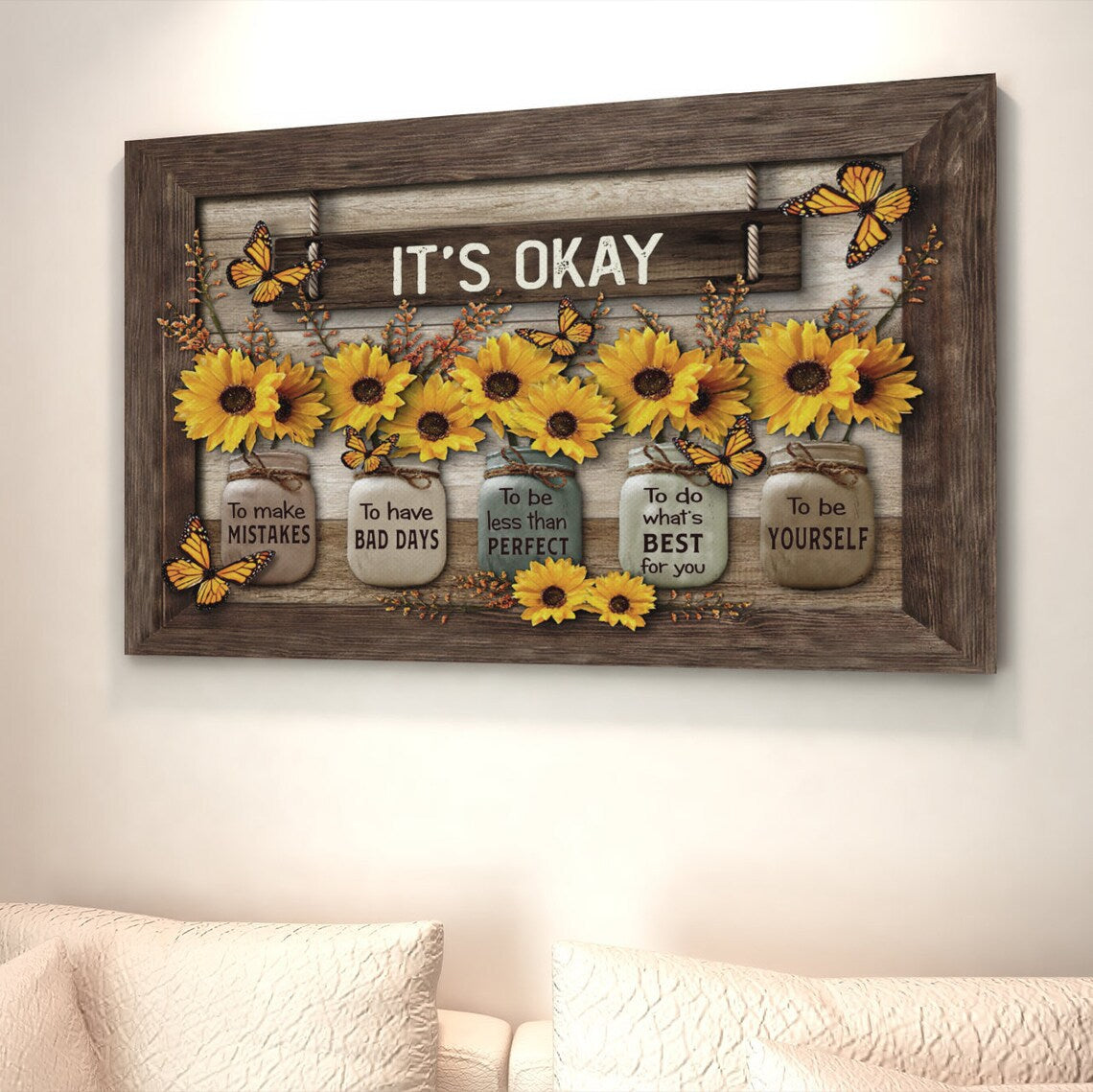 Quadro Farfalla e Girasole