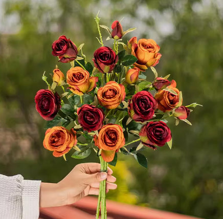 Decorazione fiori rosa retrò