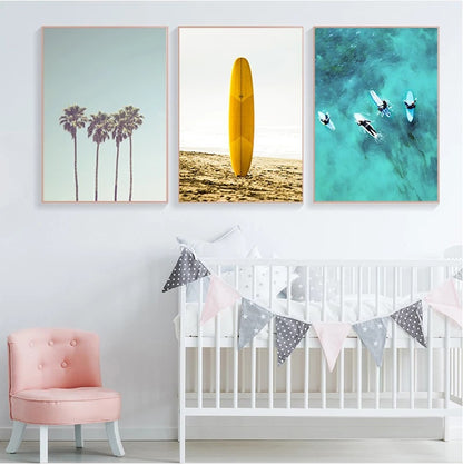 Quadro tela onda surf