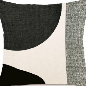 Federa cuscino forme astratte bianco nero