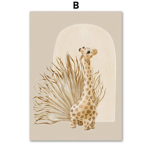 Quadro su tela Animali con arcobaleni
