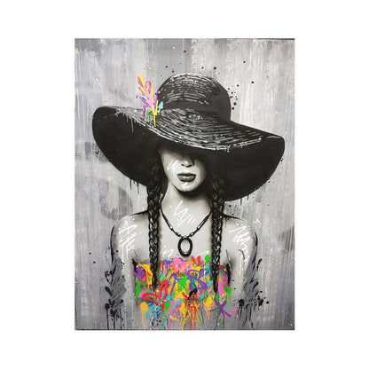 Quadro ragazza graffiti
