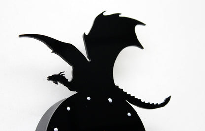 Orologio da parete Drago nero 3D