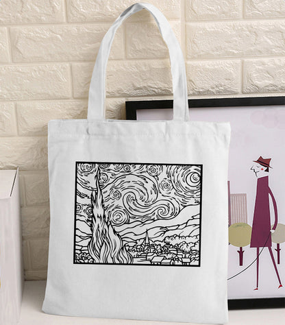 Borsa tela multicolore stampe varie