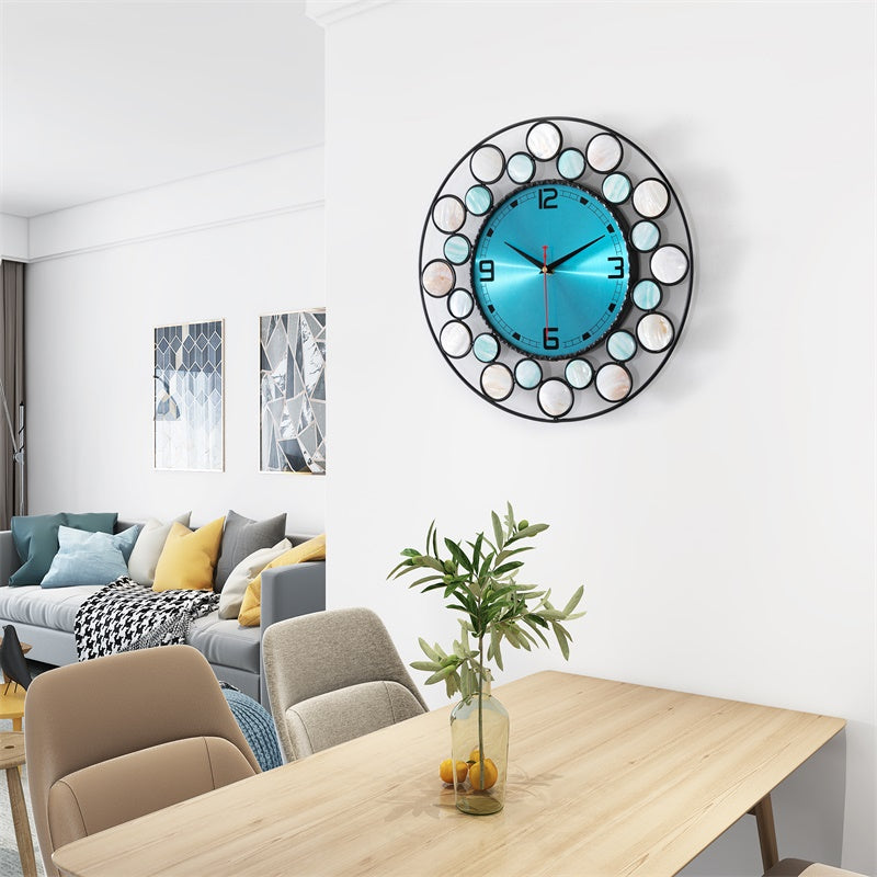 Orologio da parete Geometrico blu stelle