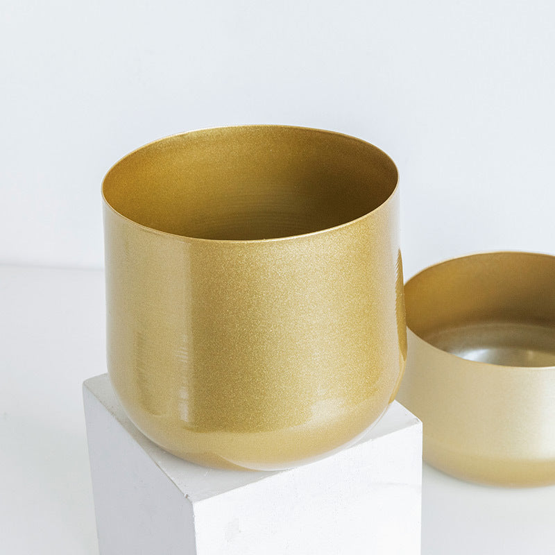 Vaso ferro battuto dorato