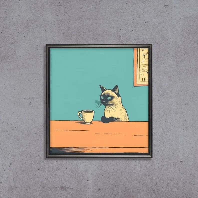 Quadro gatto retrò