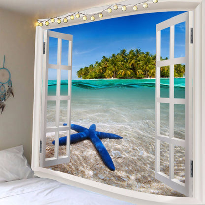 Tappezzeria stella marina blu