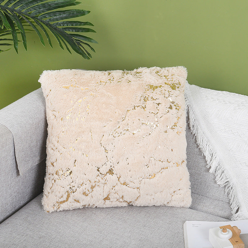 Cuscino peluche dorato