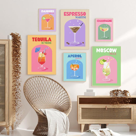 Quadro su tela Cocktail colorati