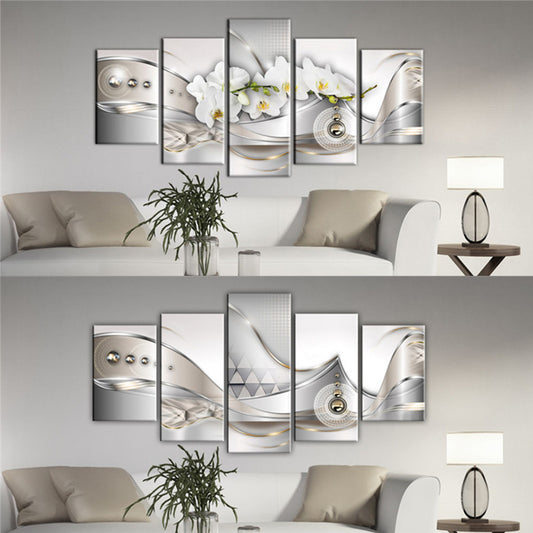 Quadro su tela Collage di fiori e paesaggi